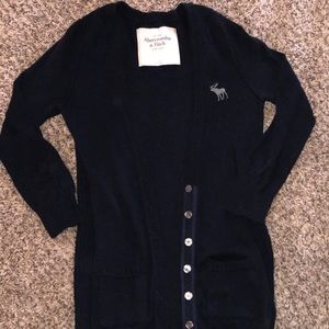 A&F Navy Cardigan Size S